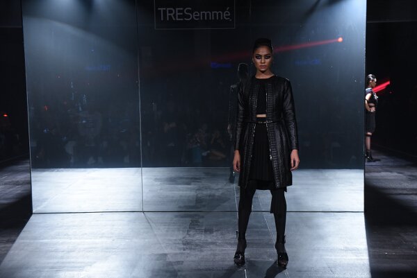 Jerome Lorico creates stunning textured metallic ensembles in a futuristic palette of silver, platinum, and black.