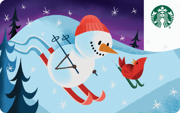 Snowman Starbucks Card
