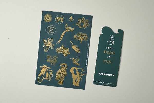 Starbucks Stickers and Bookmark